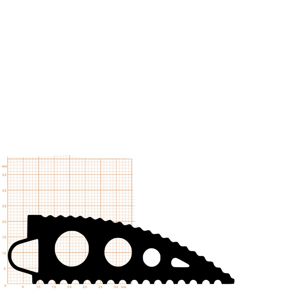 Bodenschwellendichtungen - Universalschwellendichtung | Länge: 1500 mm | Farbe: Schwarz