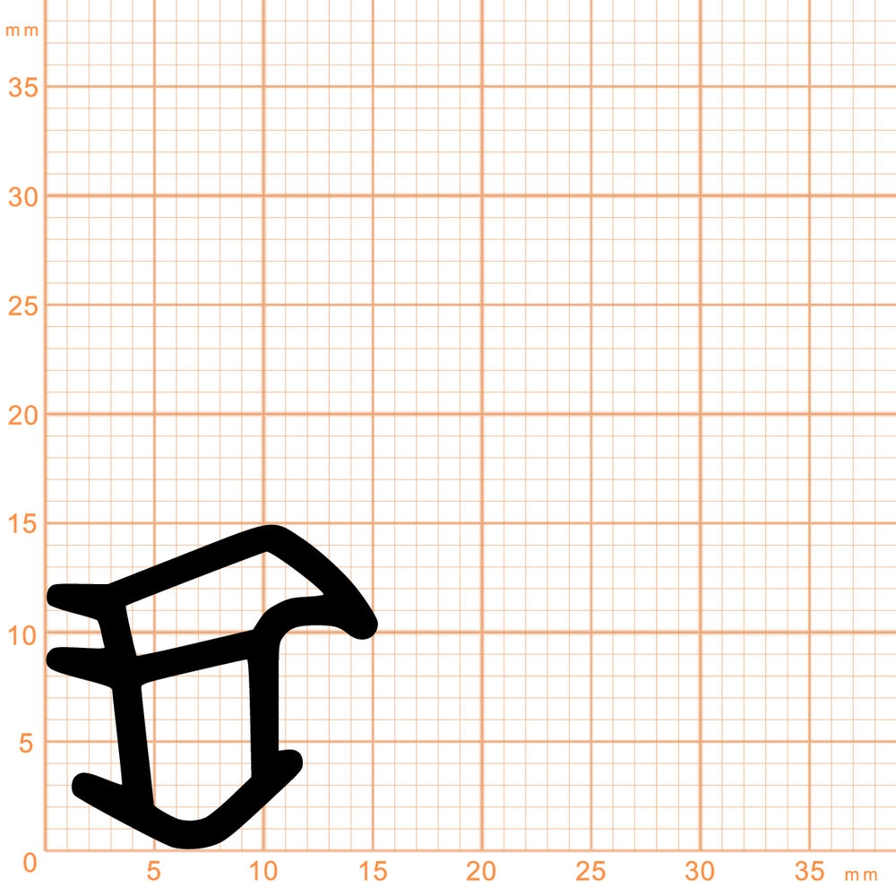 Türrahmen Dichtung - Stahlzargendichtung für Stahlrahmen | 15,2 mm Breite | Farbe: weiß