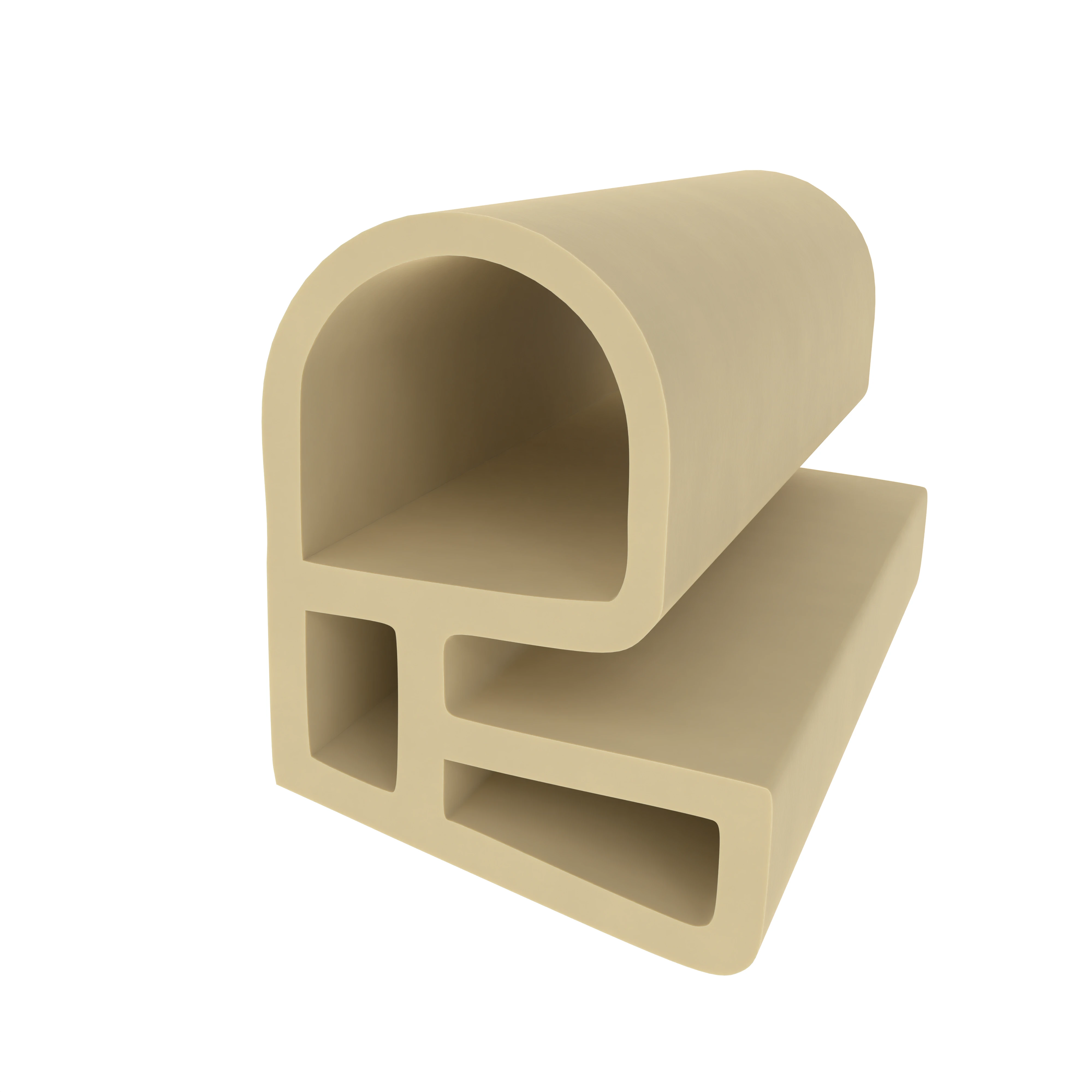 Türrahmen Dichtung - Stahlzargendichtung für Stahlprofile | 15 mm Breite | Farbe: beige