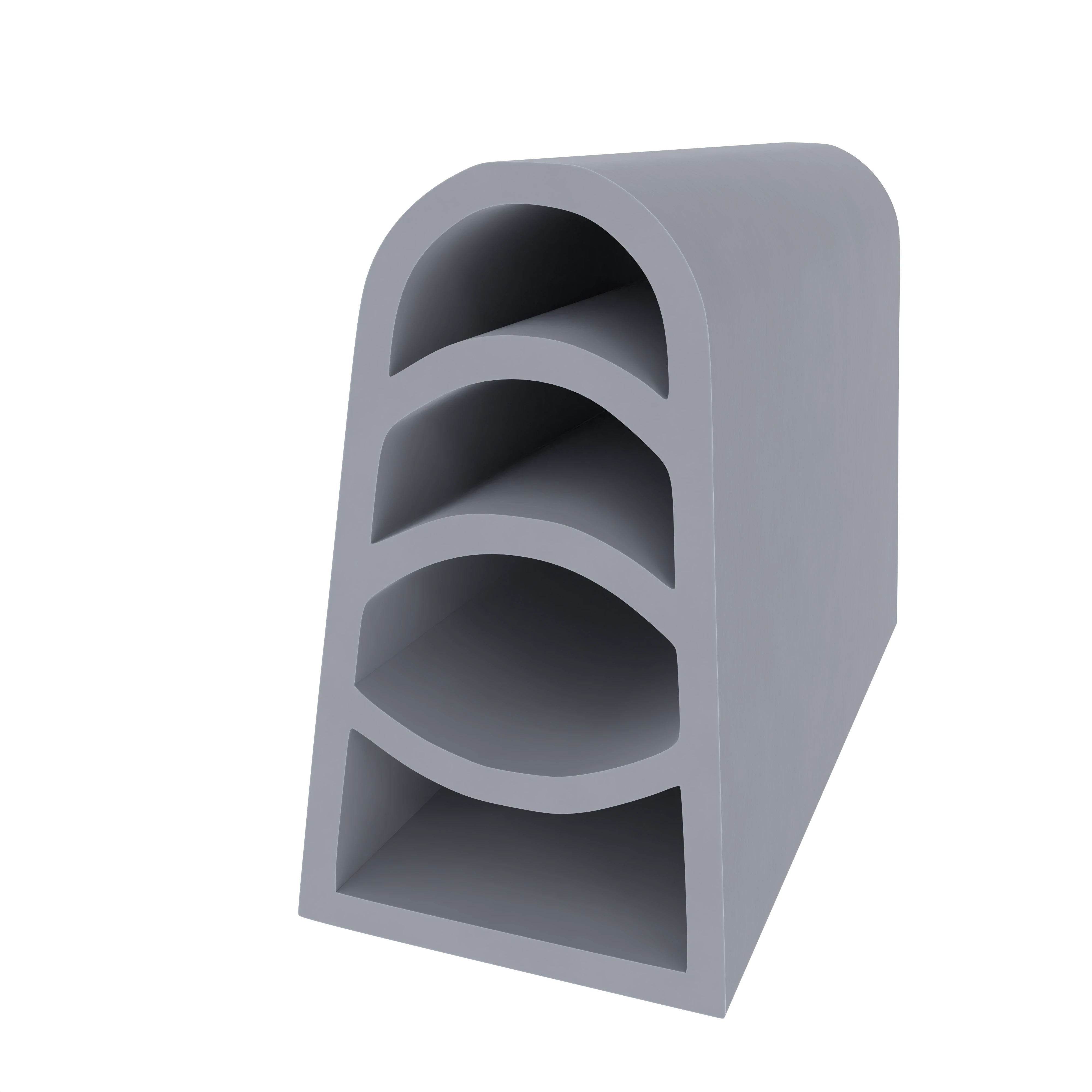 Türrahmen Dichtung - Stahlzargendichtung für Stahlrahmen | 19 mm Breite | Farbe: grau