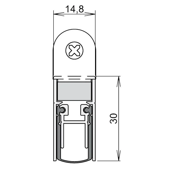 Schall-Ex Duo L-15/30 WS Absenkdichtung von Athmer | Länge: 833 mm 