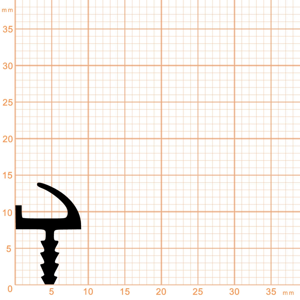 Türrahmen Dichtung - Holzzargendichtung für Haustüren | 2,5 mm Nutbreite | Farbe: braun