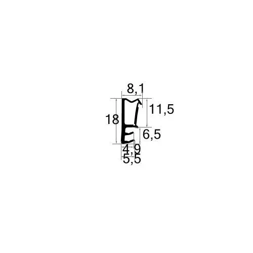 Flügelfalzdichtung für Holzelemente | 12 mm Falzhöhe | Farbe: braun