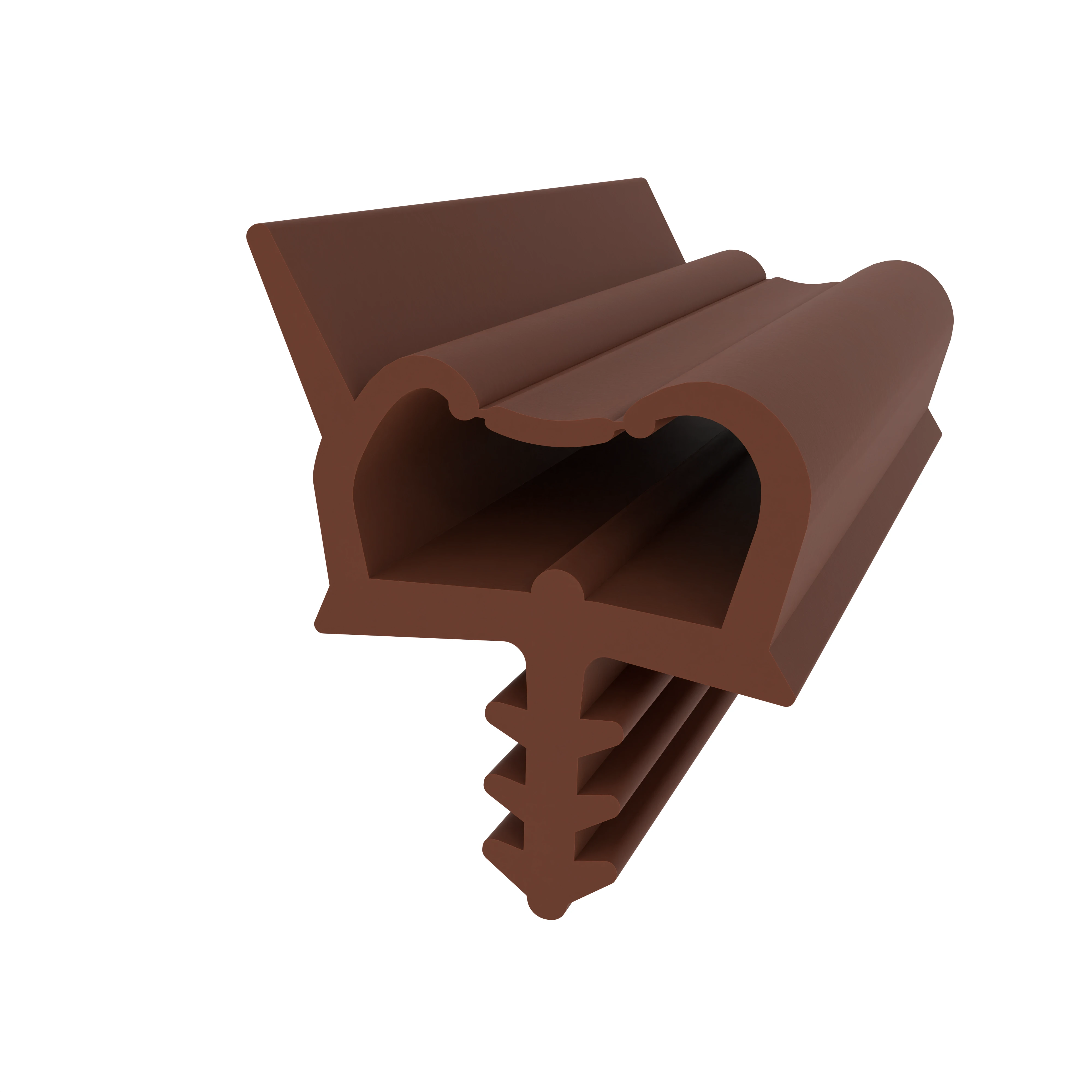 Türrahmen Dichtung - Holzzargendichtung für Holztüren | 16 mm Falzbreite | Farbe: braun