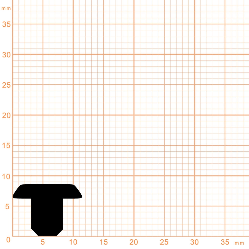 Treppenstufenprofile - Treppenstufendichtung | Höhe: 8,5 mm | Farbe: braun