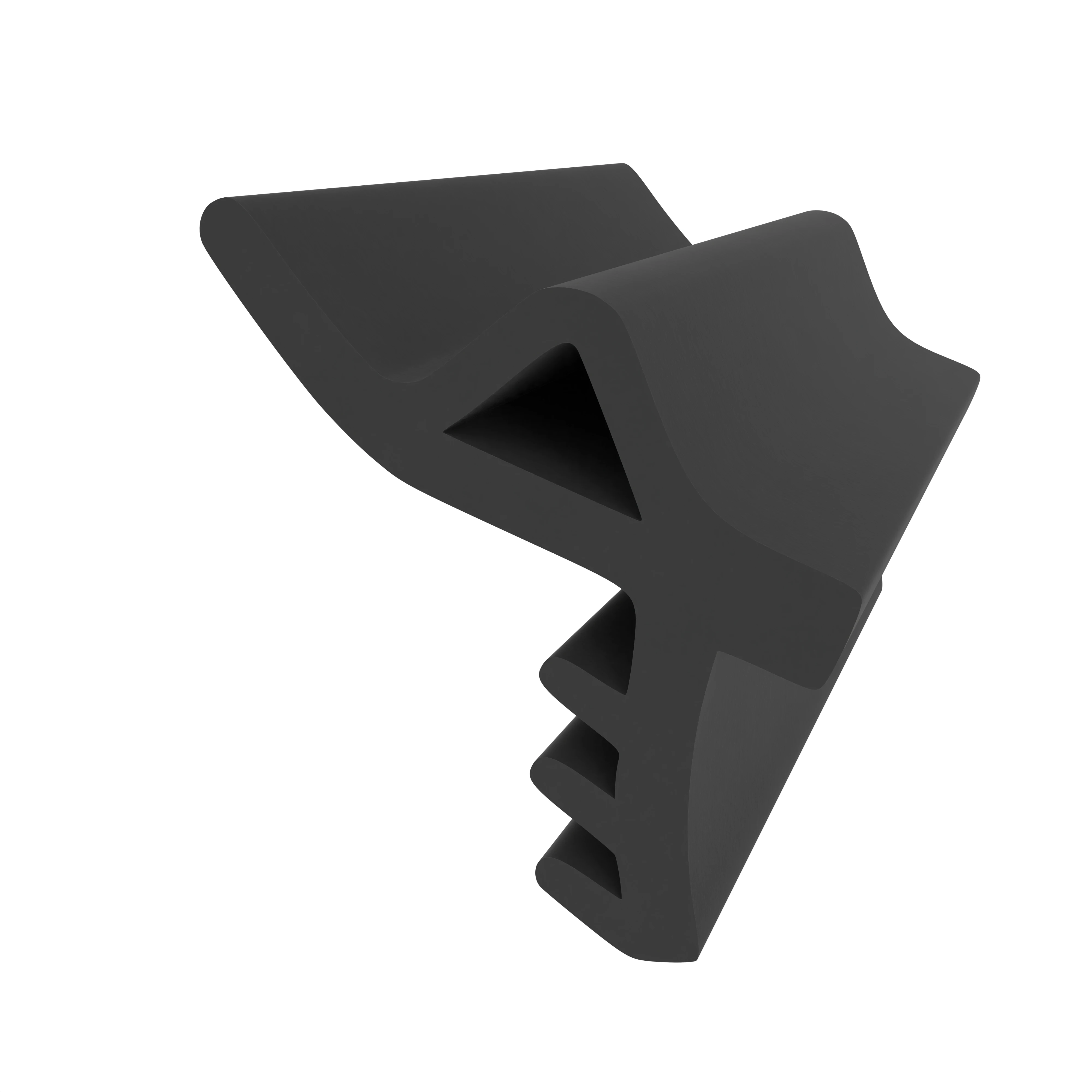 Türrahmen Dichtung - Anschlagdichtung für Holzfenster oder -türen | 19 mm Höhe | Farbe: schwarz