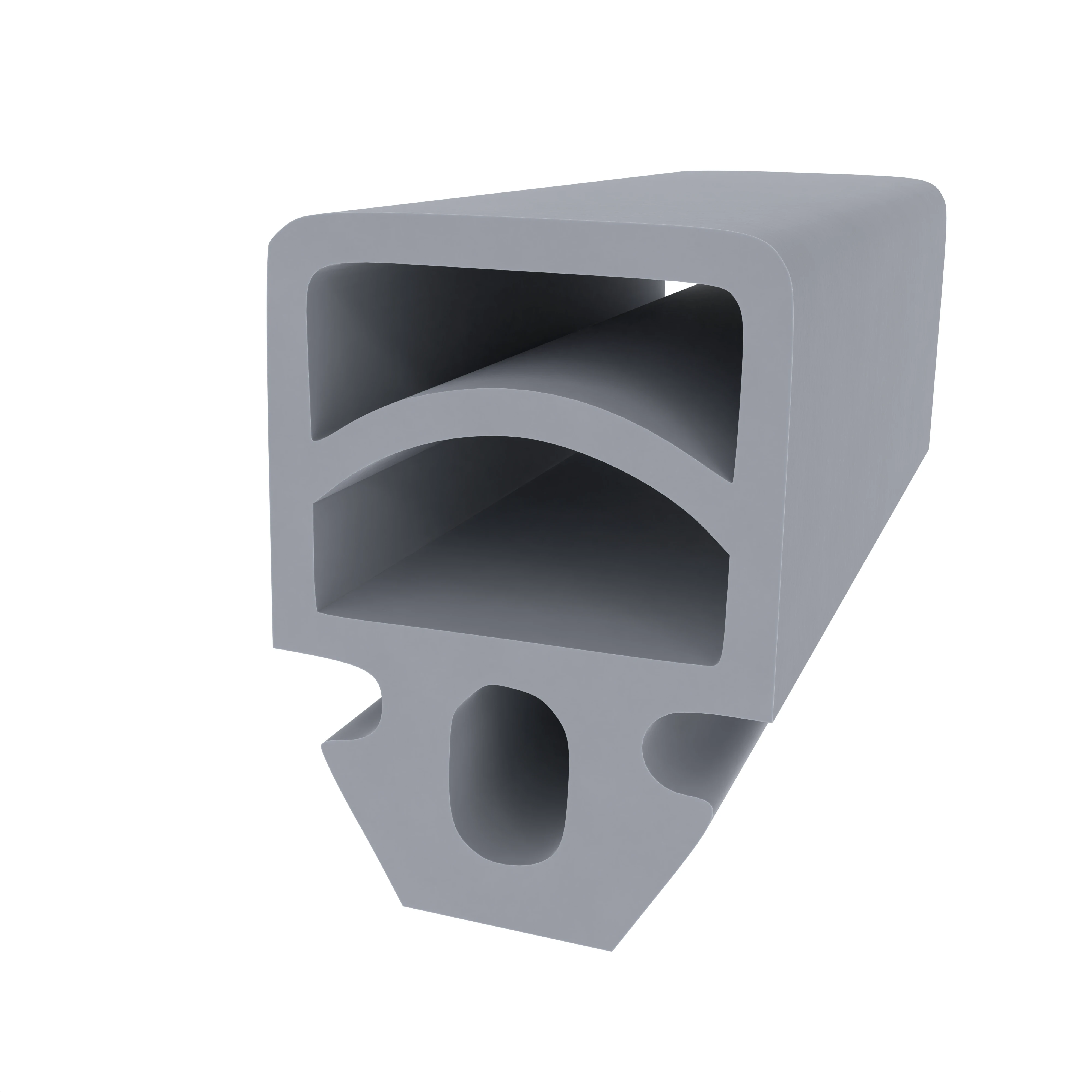Türrahmen Dichtung - Stahlzargendichtung für Stahlprofile | 12 mm Breite | Farbe: grau