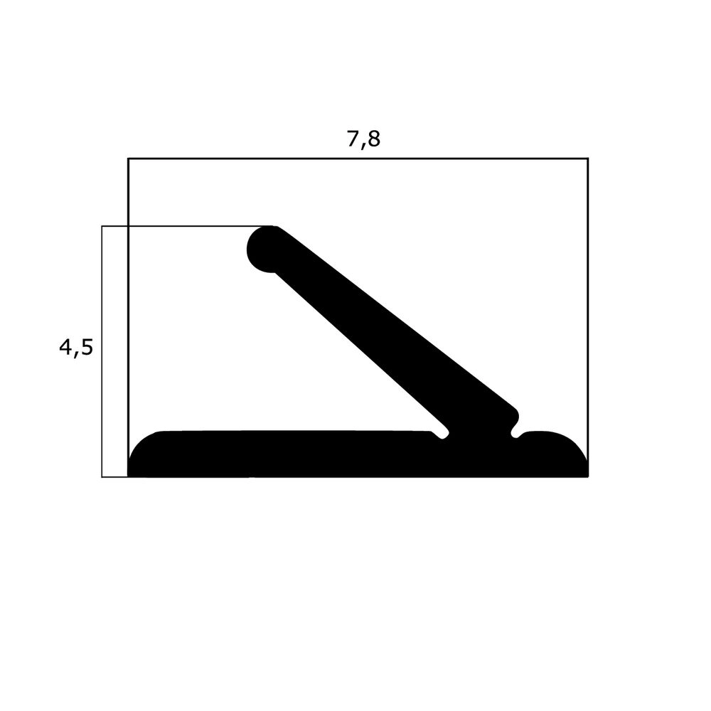Türdichtung selbstklebend - Klebedichtung | Spaltbreite: 2 – 4 mm | Farbe: weiß