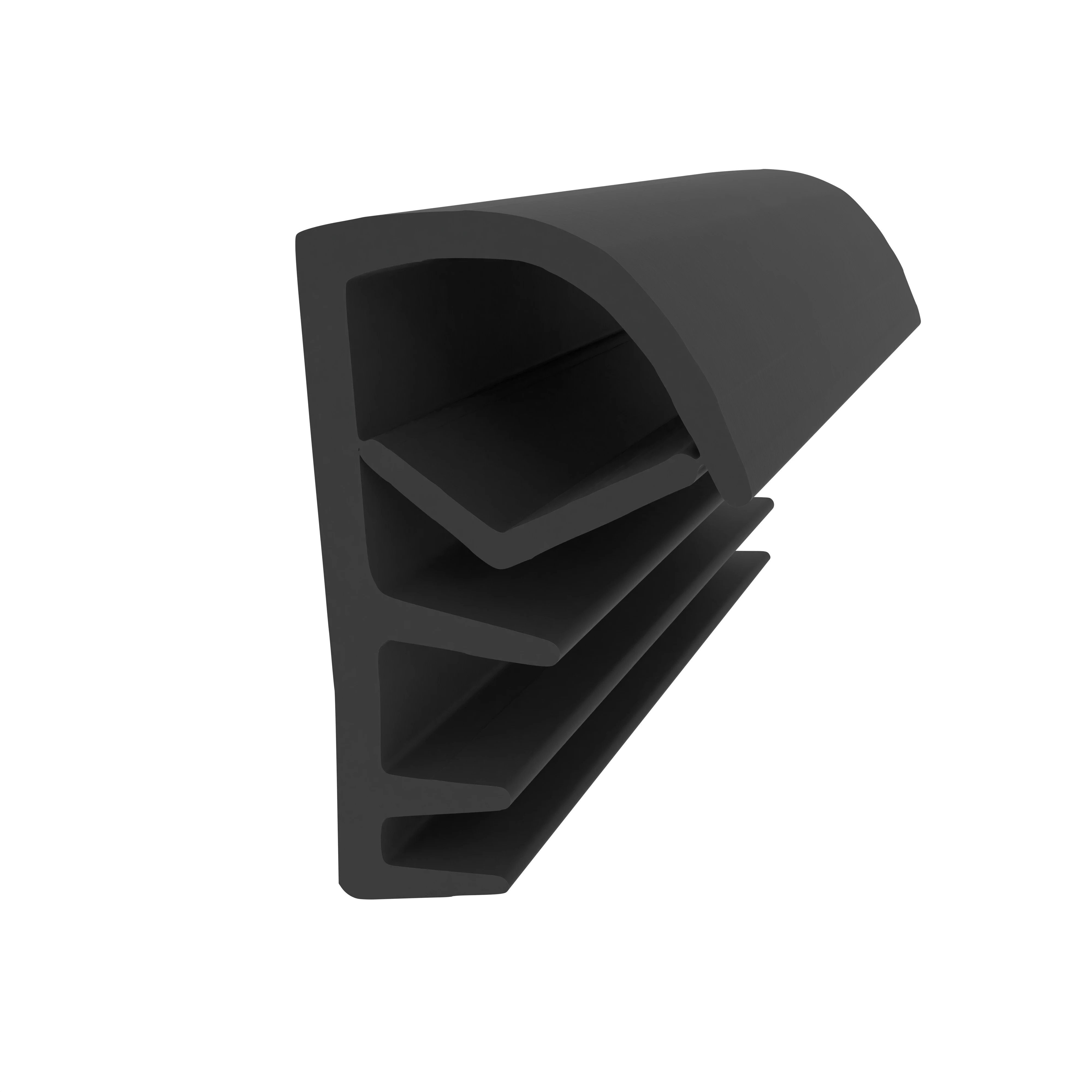 Flügelfalzdichtung für Holzfenster und -türen | 10 mm Falzhöhe | Farbe: schwarz