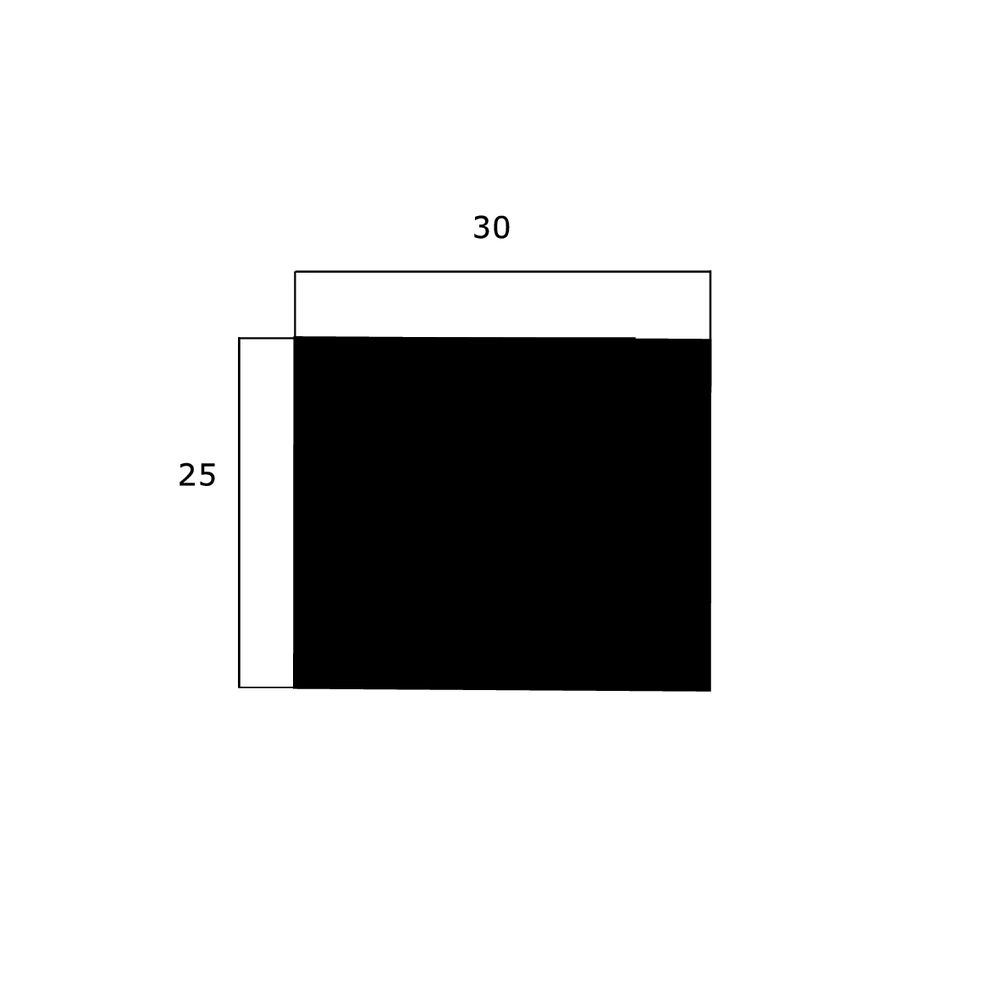 Moosgummi - Moosgummidichtung vierkant | 30 mm Höhe | Farbe: schwarz