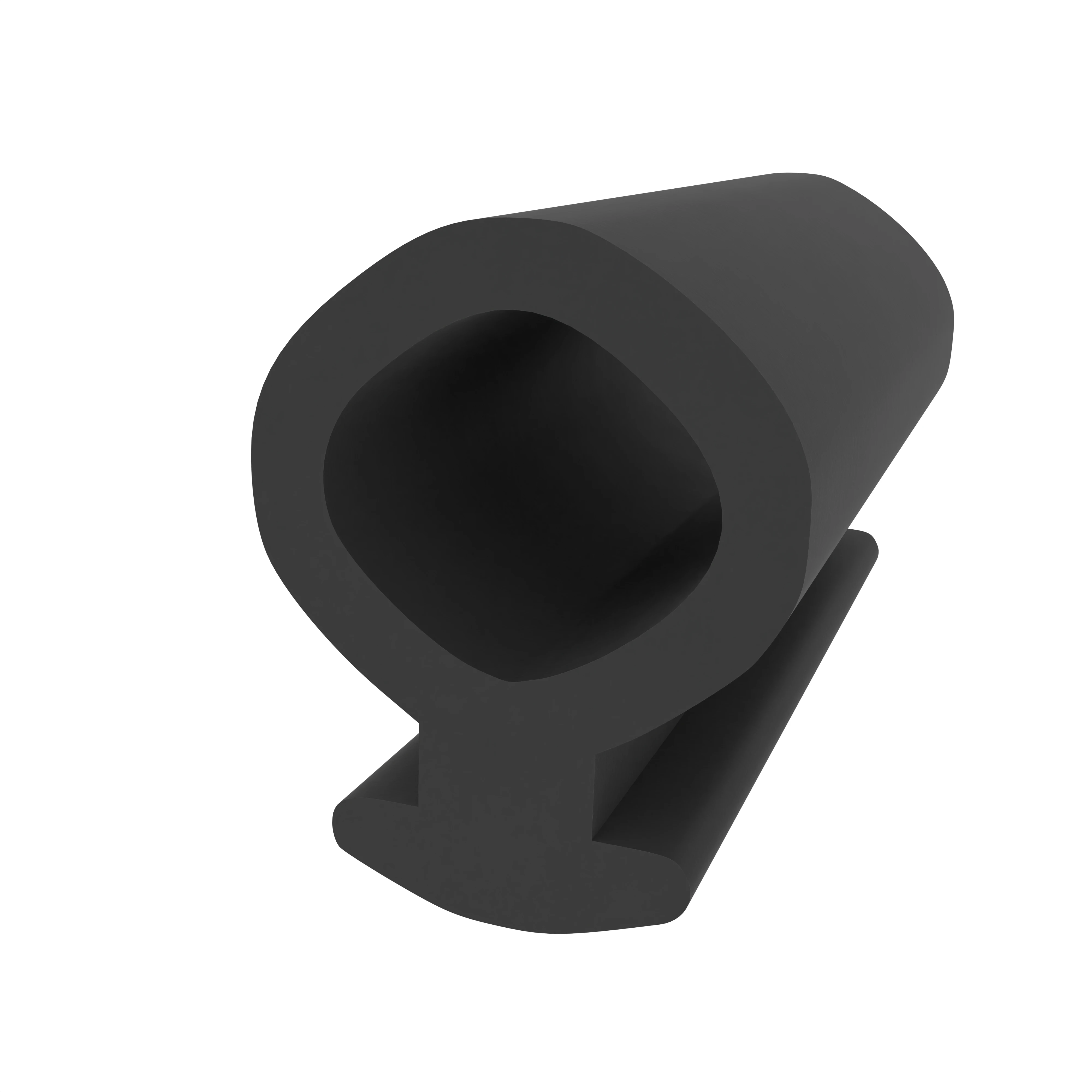 Schlauchdichtungen - Anschlagdichtung mit Schlauch für Fenster | 11 mm Höhe | Farbe: schwarz