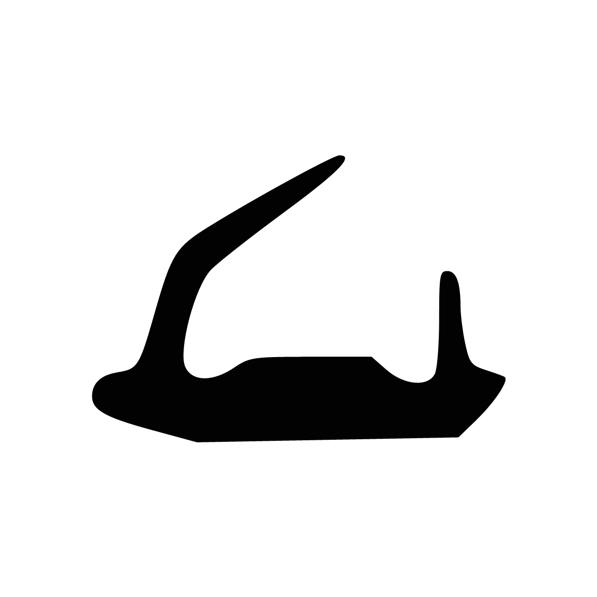 Lippendichtungen - Anschlagdichtung mit Lippe und glattem Fuß | 7 mm Höhe | Farbe: schwarz 