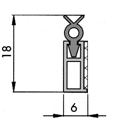 Anpressdichtung für Fenster- und Türrahmen | 2000 mm Länge | Farbe: braun