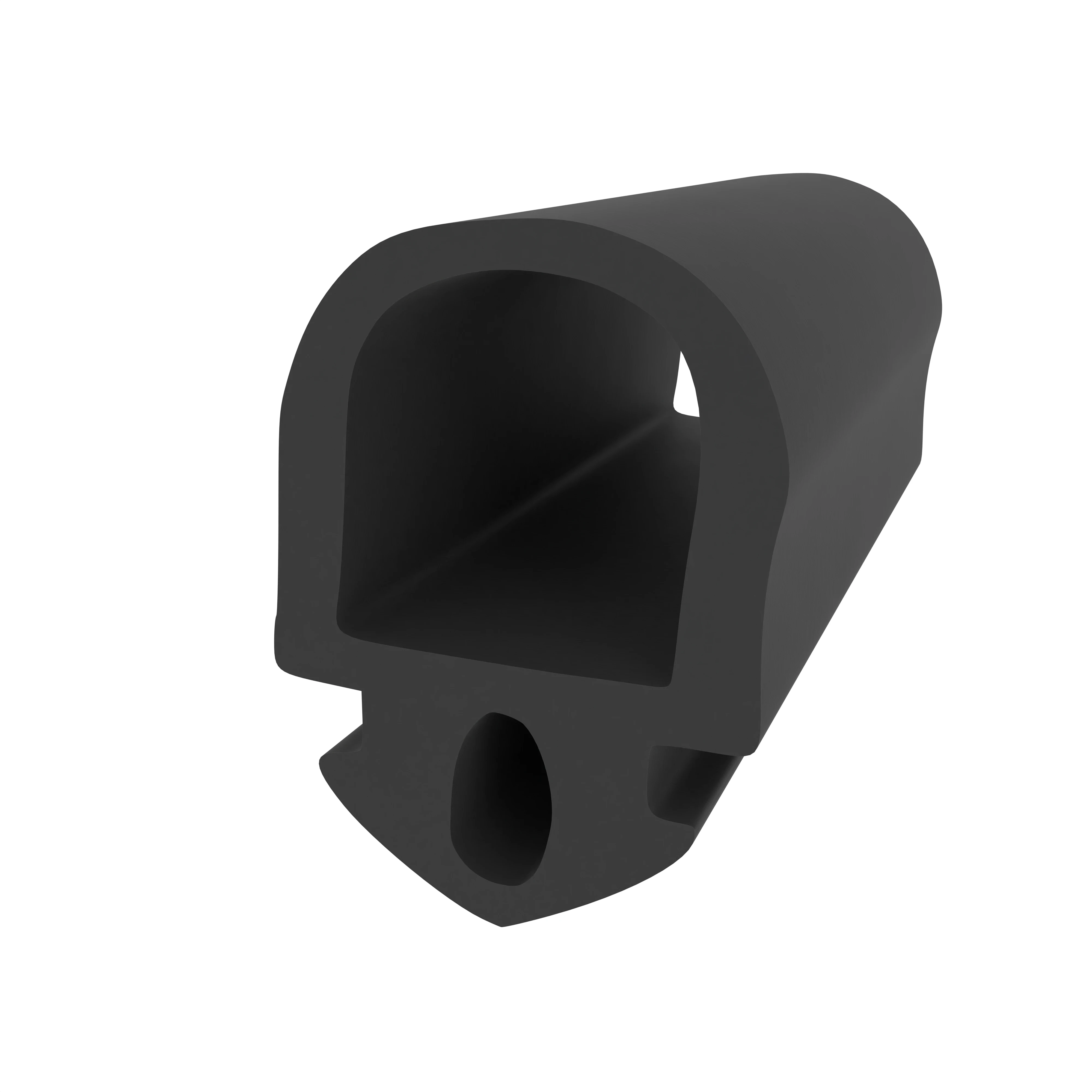 Schlauchdichtungen - Schlauchdichtung für Tore und Systemtüren | 17 mm Höhe | Farbe: schwarz