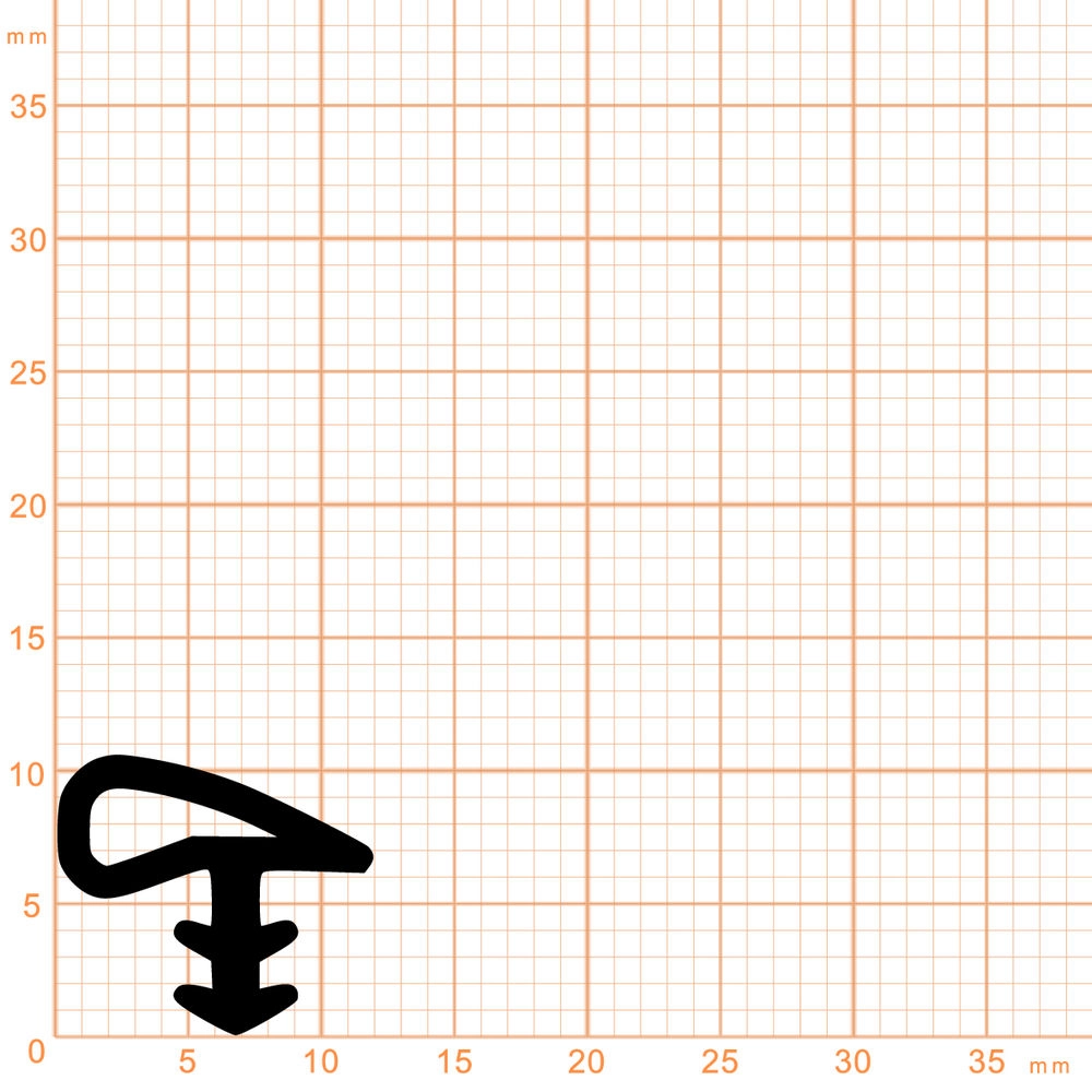 Türrahmen Dichtung - Holzzargendichtung für Haustüren | 12 mm Falzbreite | Farbe: braun