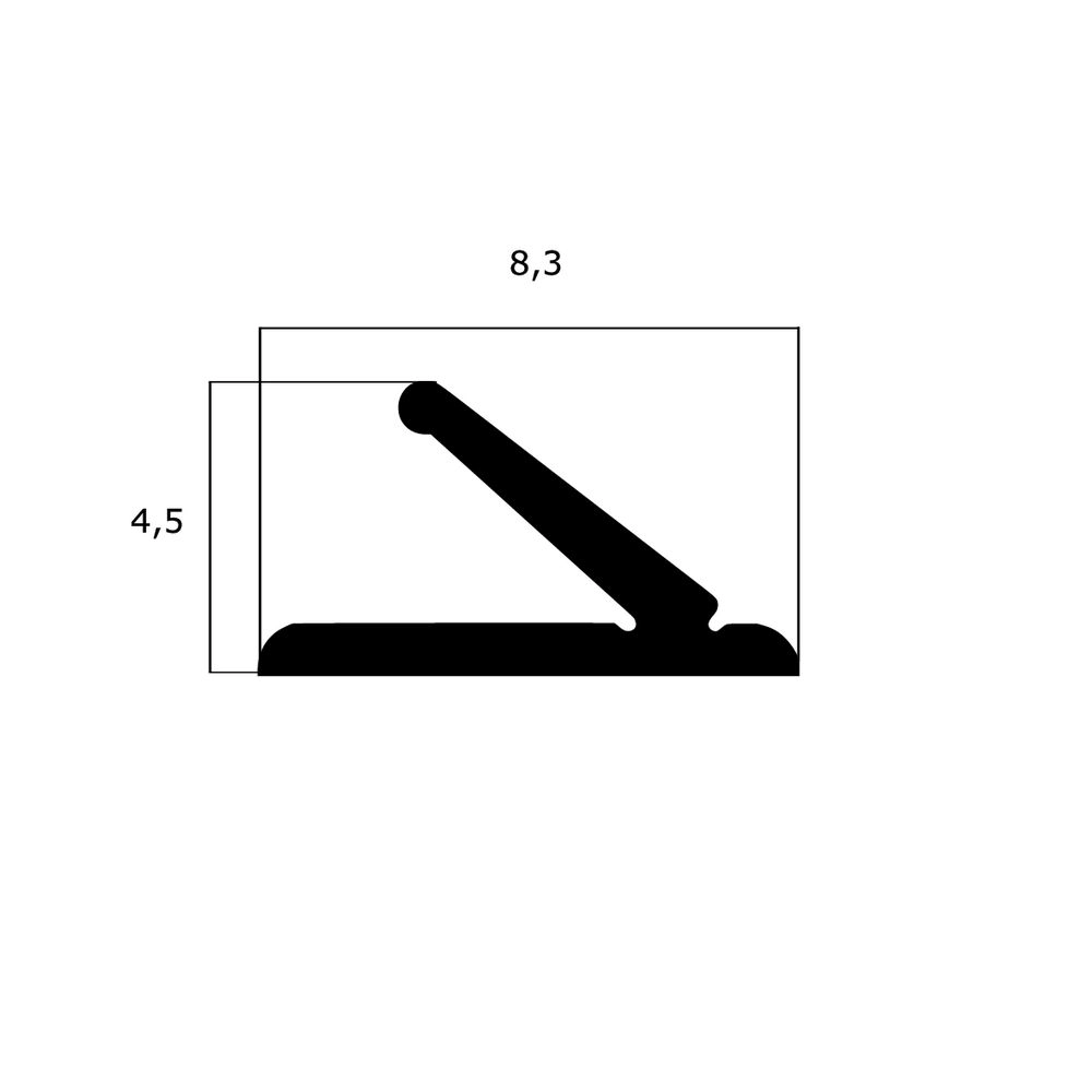 Türdichtung selbstklebend - Klebedichtung  für Türen und Fenster | 7,8 mm Breite | Farbe: schwarz