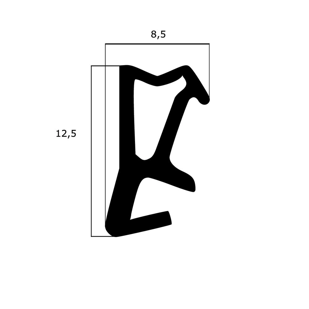 Flügelfalzdichtungen - Flügelfalzdichtung für Holzfenster und -türen | 8 mm Falzhöhe | Farbe: weiß