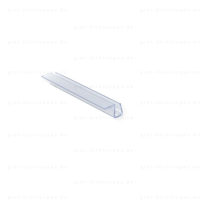 Senkrecht - Dusch-Eckanschlagprofil | Glasstärke: 6 – 8 mm | Farbe: transparent