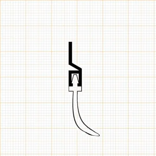 OP-Tür- und Garagentordichtungen - Garagentordichtung | Höhe: 54 mm | Farbe: Alu-werkblank