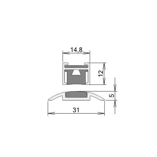 Absenkdichtungen - Magnetomat | magnetische Absenkdichtung | Länge: 833 mm