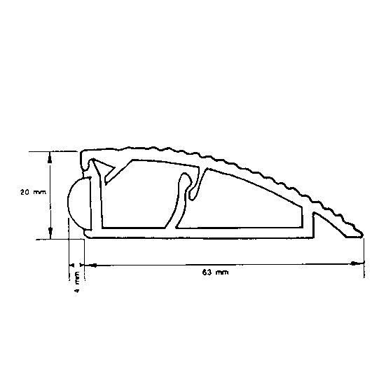 Bodenschwellendichtungen - Bodenschwellendichtung | Breite: 66 mm | Farbe: silber
