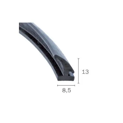 Scheibendichtung für Fahrzeugscheiben | Höhe: 13 mm | Farbe: schwarz