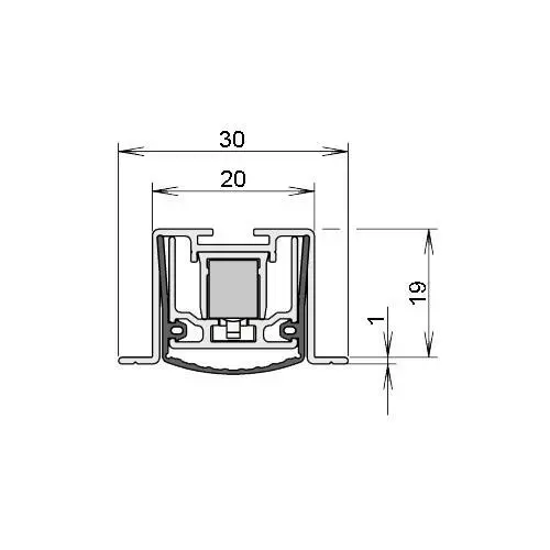 Absenkdichtungen - Schall-EX Stadi L-20/20 OS Absenkdichtung von Athmer | Länge: 1050 mm
