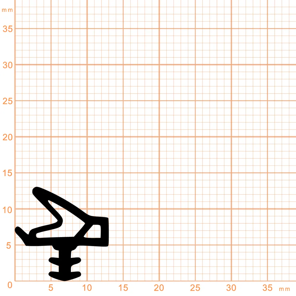 Türrahmen Dichtung - Holzzargendichtung für Haustüren | 12 mm Falzbreite | Farbe: grau