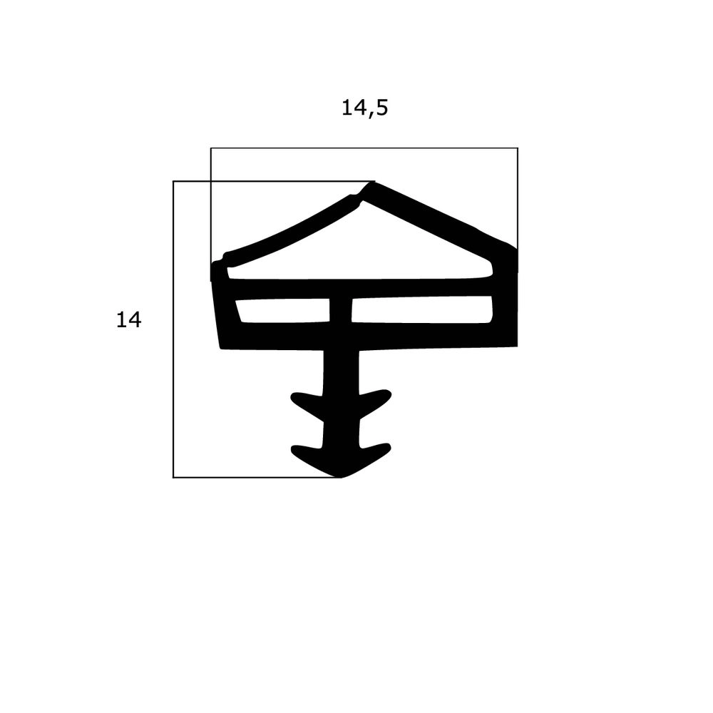 Türrahmen Dichtung - Holzzargendichtung für Haustüren | 14 mm Falzbreite | Farbe: weiß