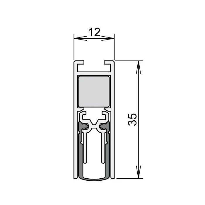 Schall-Ex Slide M-12 WS Absenkdichtung von Athmer | Länge: 833 mm