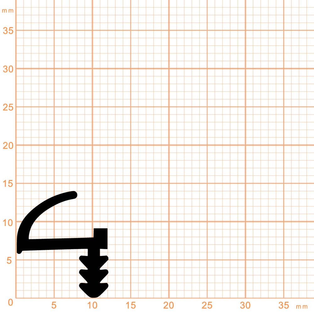 Türrahmen Dichtung - Zimmertürdichtung für Haustüren | 12 mm Breite | Farbe: braun