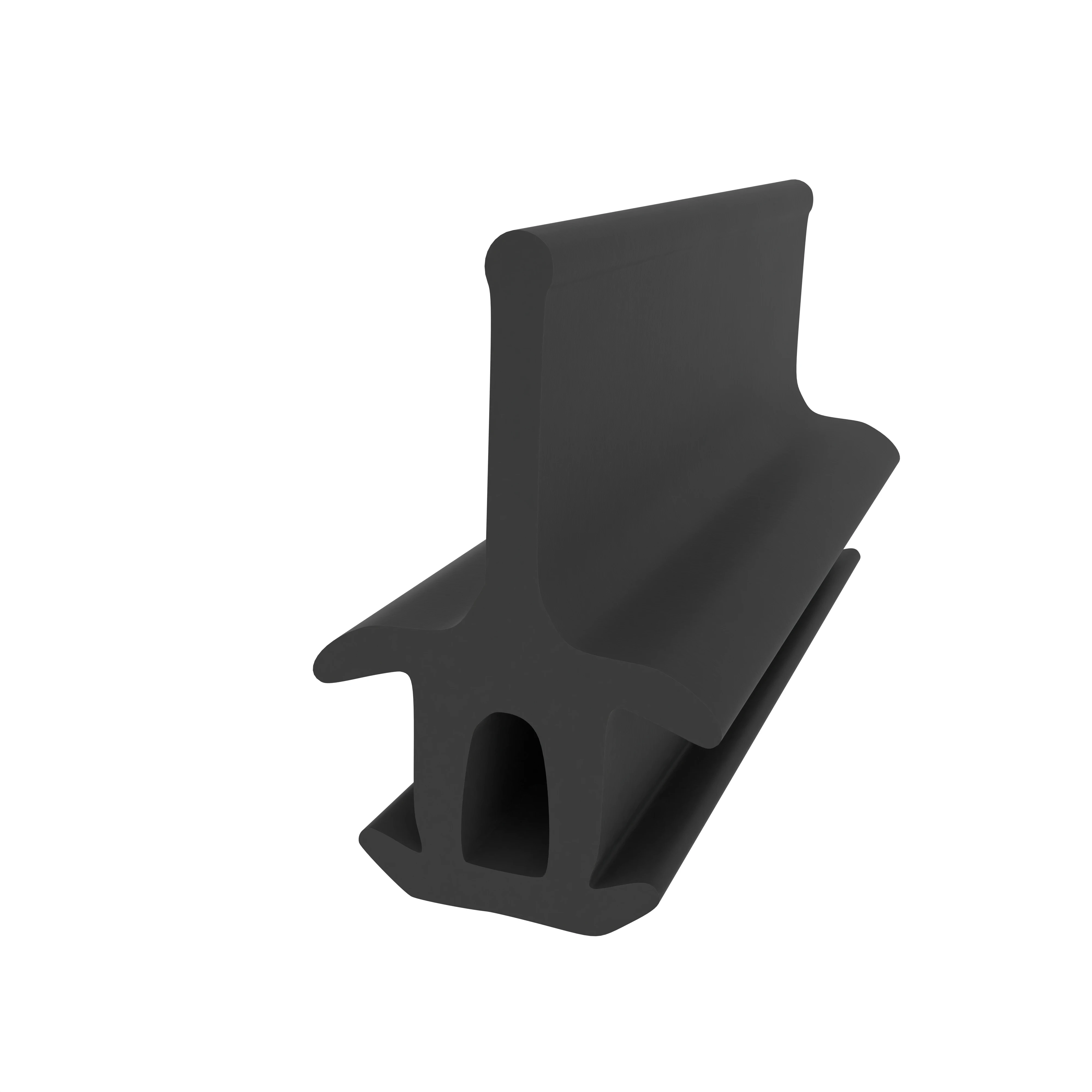 Türrahmen Dichtung - Mitteldichtung für Metall- und Alufenster | 22 mm Höhe | Farbe: schwarz