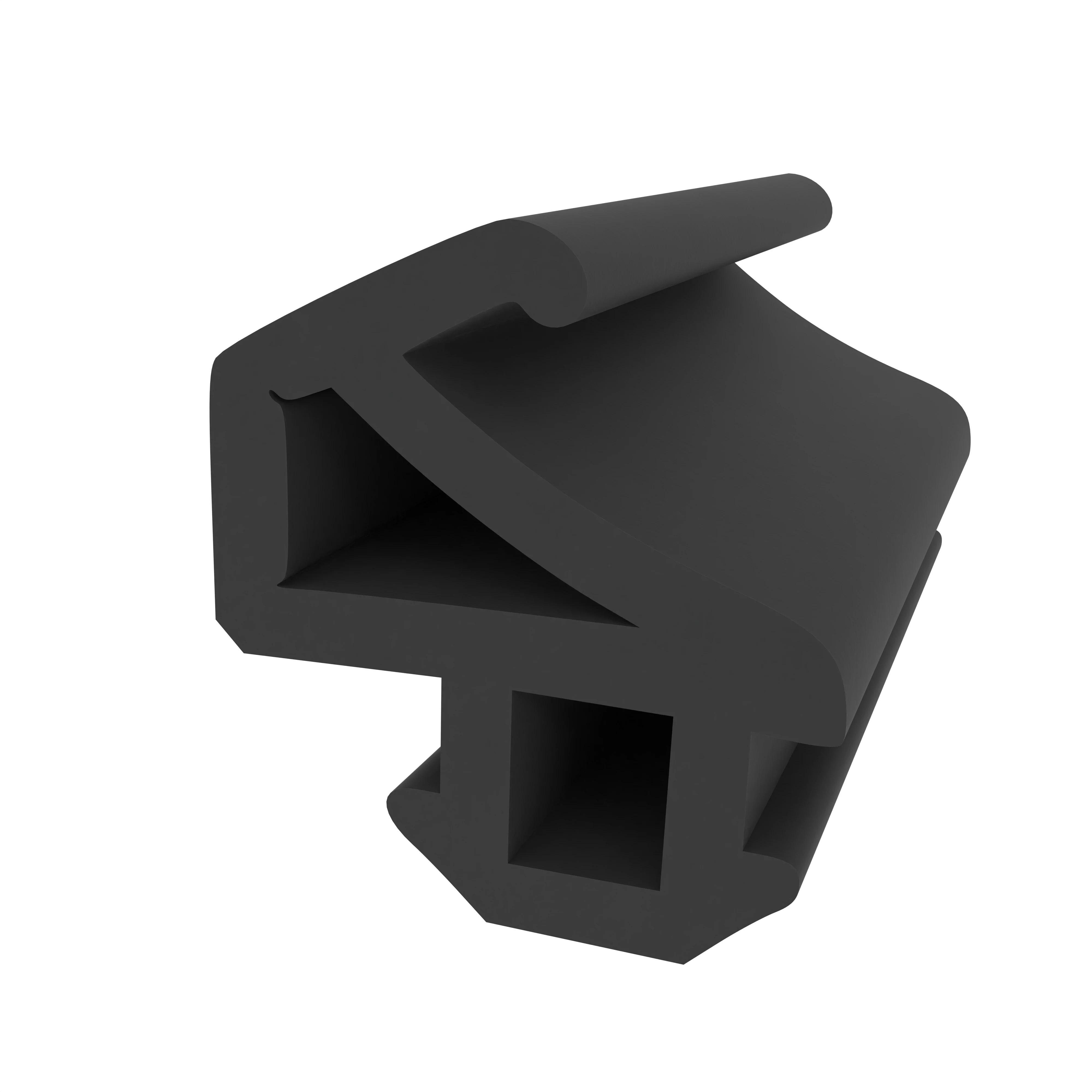 Anschlagdichtung mit Schlauch für Fenster | 11 mm Höhe | Farbe: schwarz Anschlagdichtung mit Schlauch für Fenster | 11 mm Höhe | Farbe: schwarz