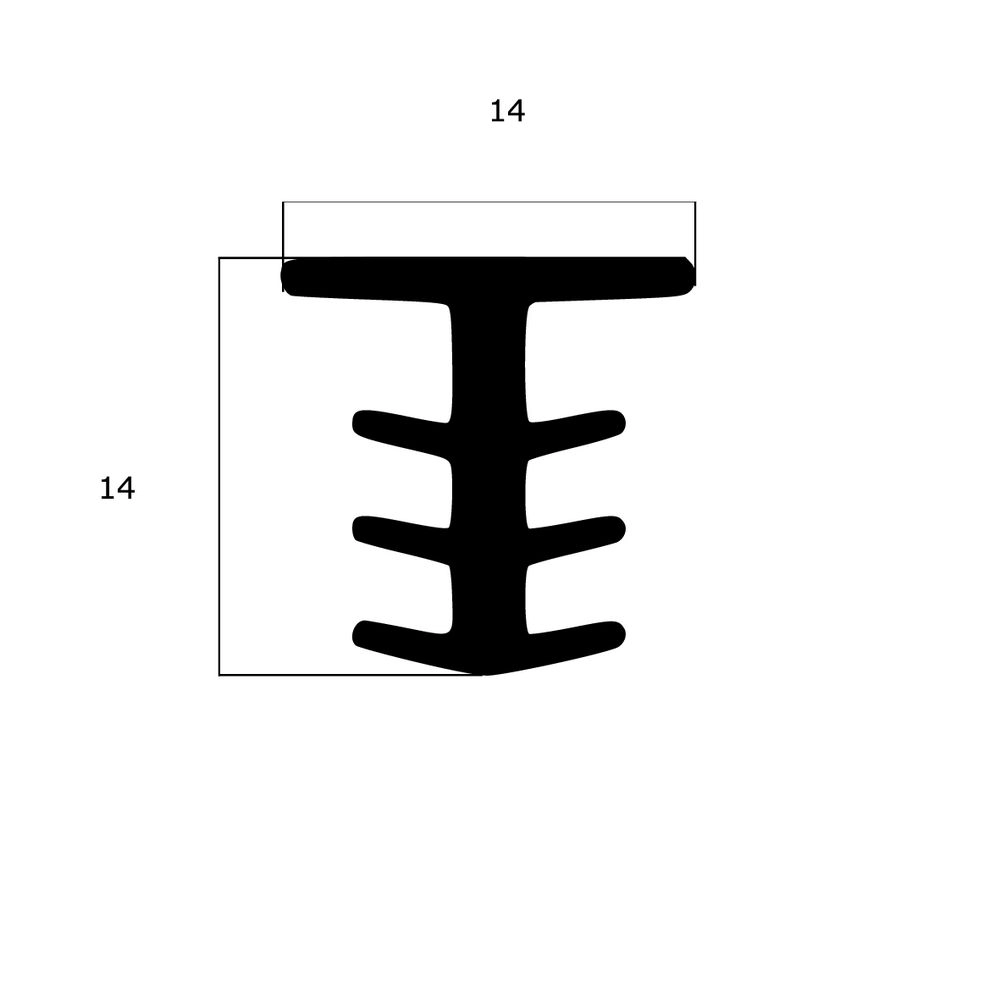 Treppenstufenprofile - Fugenabdeckprofil | Höhe: 14 mm | Farbe: weiß