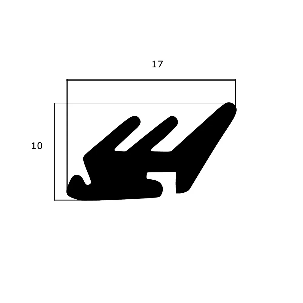 Verglasungsdichtungen - Verglasungsdichtung für Fenster | 10 mm Breite | Farbe: grau