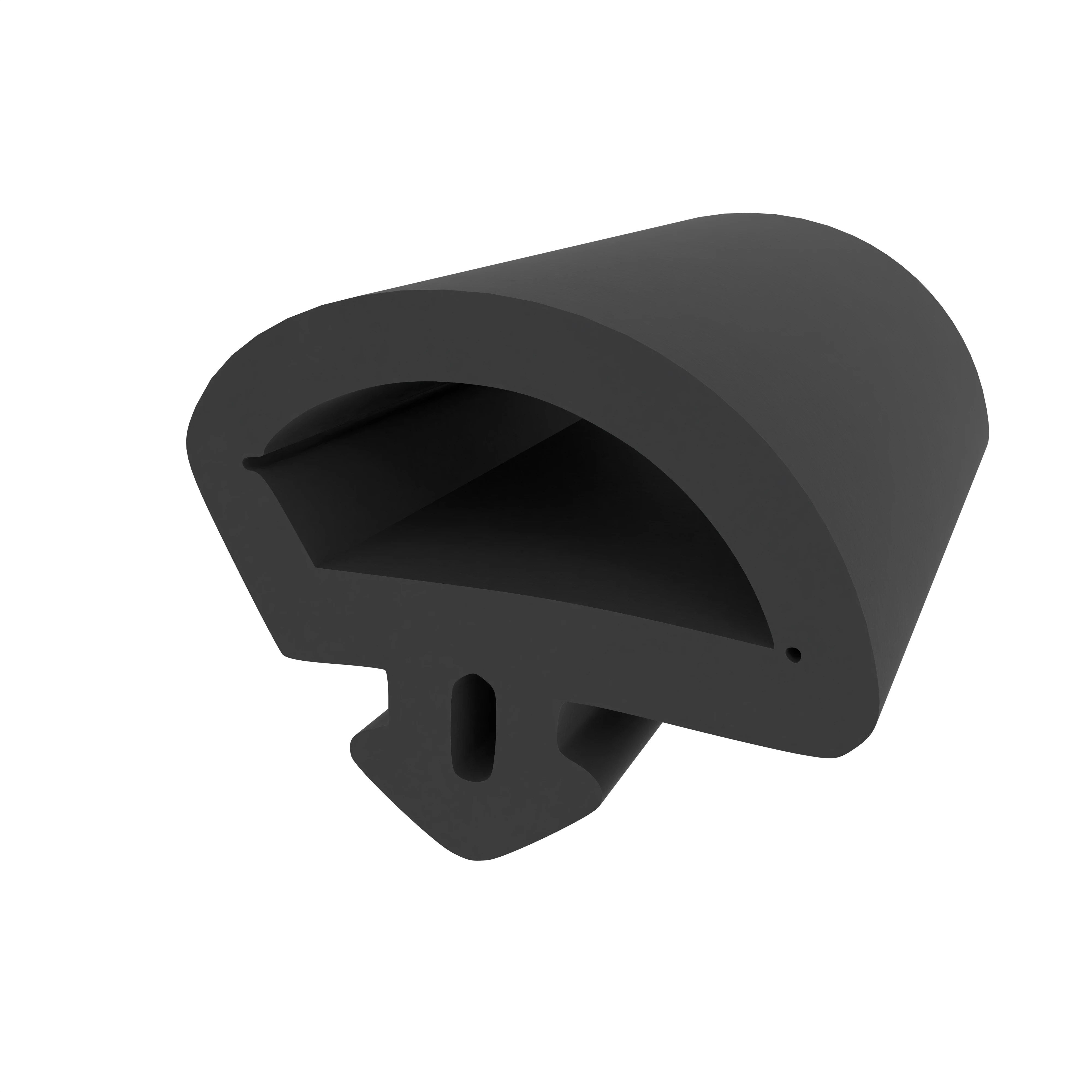 Anschlagdichtung mit Schlauch | 11 mm Höhe | Farbe: schwarz  Anschlagdichtung mit Schlauch | 11 mm Höhe | Farbe: schwarz