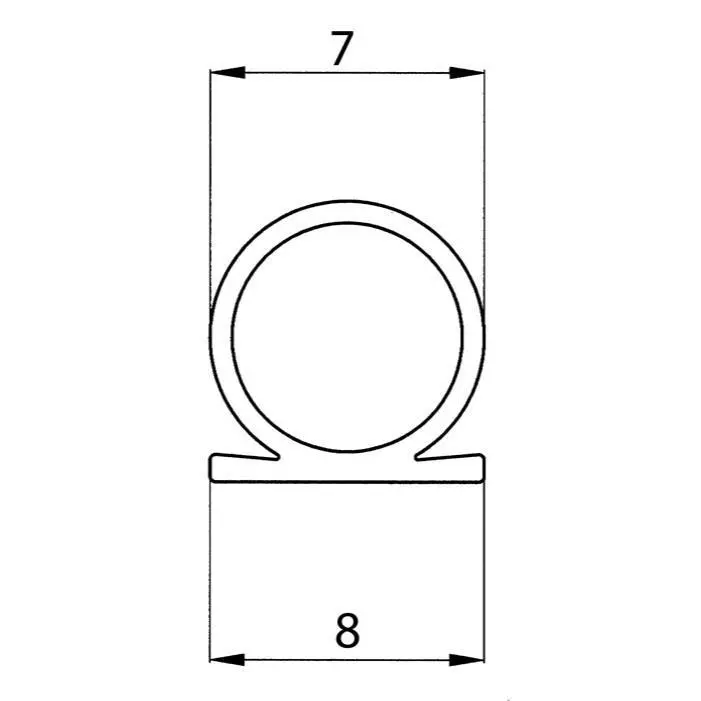 Omegadichtung 8 mm breit, für 1-8 mm Spalt 25m Rolle in braun