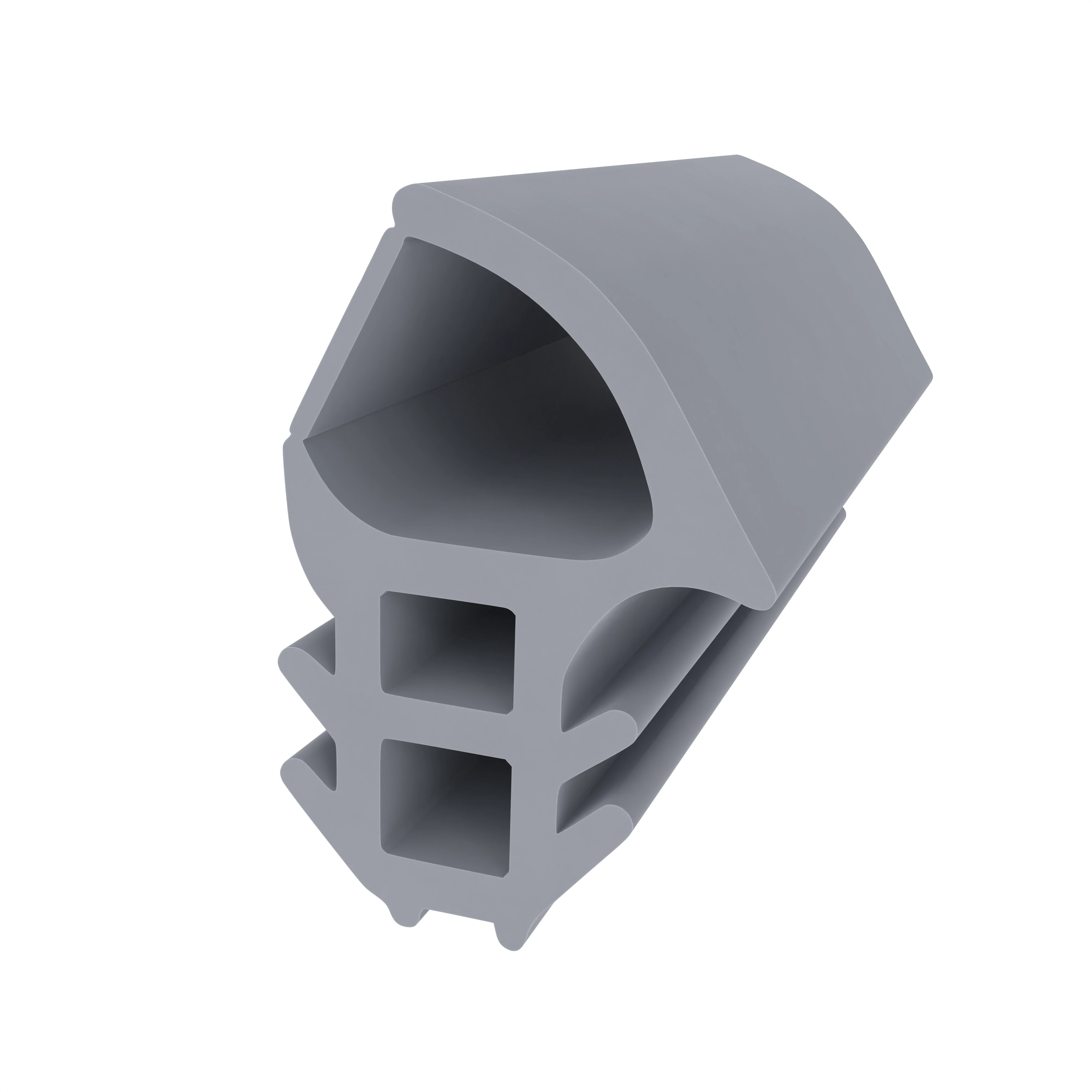 Türrahmen Dichtung - Stahlzargendichtung für Stahlprofile | 14 mm Breite | Farbe: grau