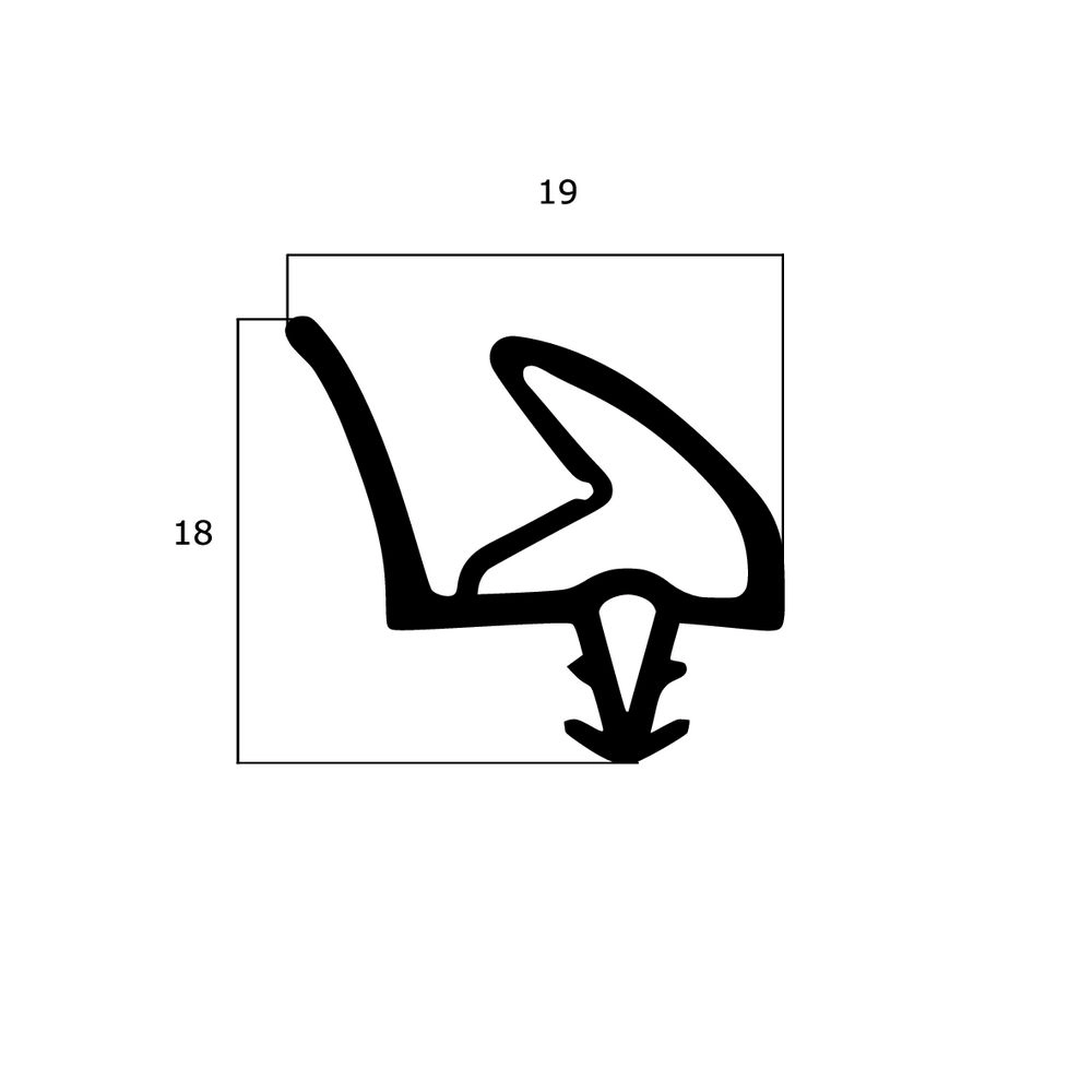 Türrahmen Dichtung - Holzzargendichtung für Haustüren | 15 mm Falzbreite | Farbe: beige