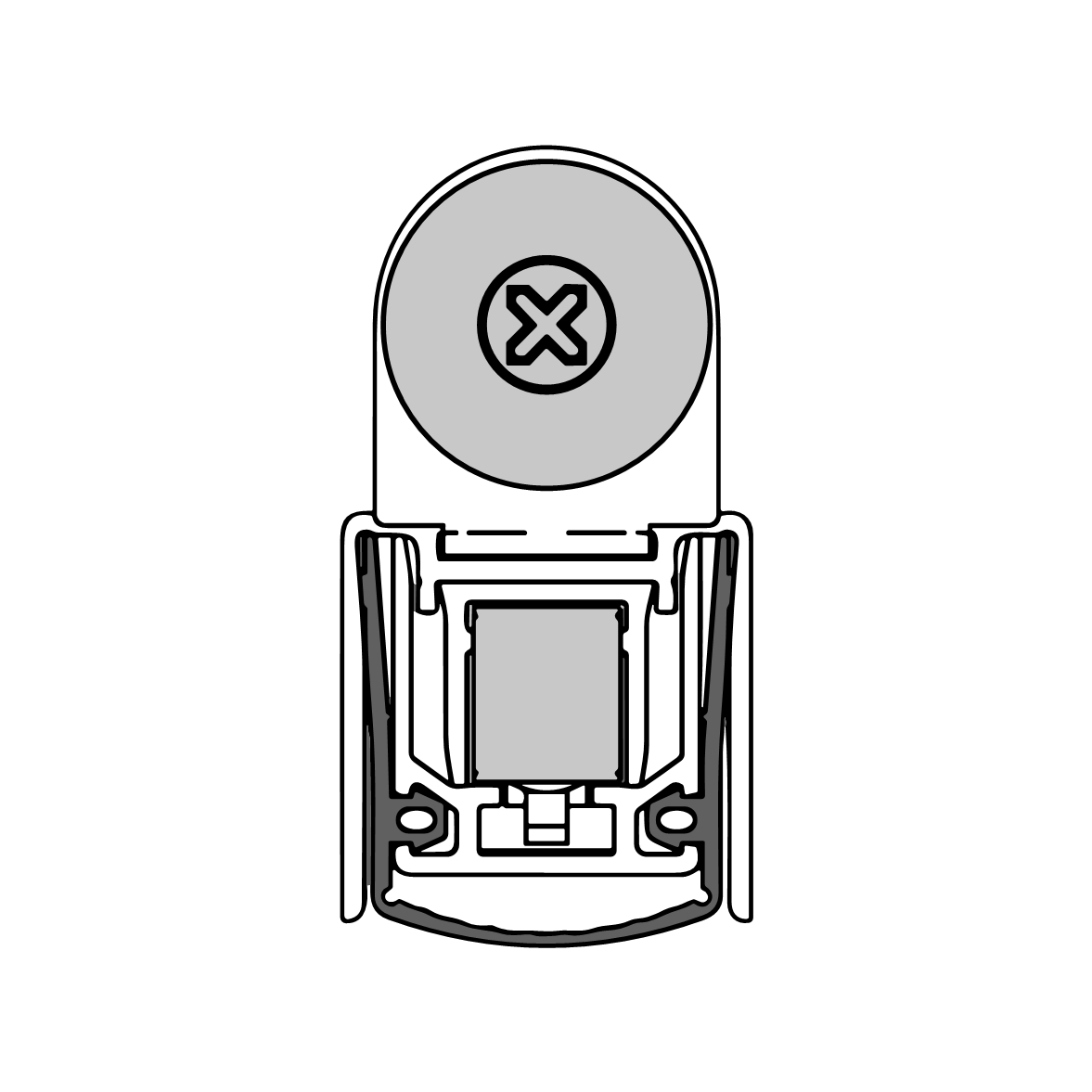 Absenkdichtungen - Schall-Ex Slide & Lock L-20/20 WS Absenkdichtung für Schallschutztüren | Länge: 833 mm