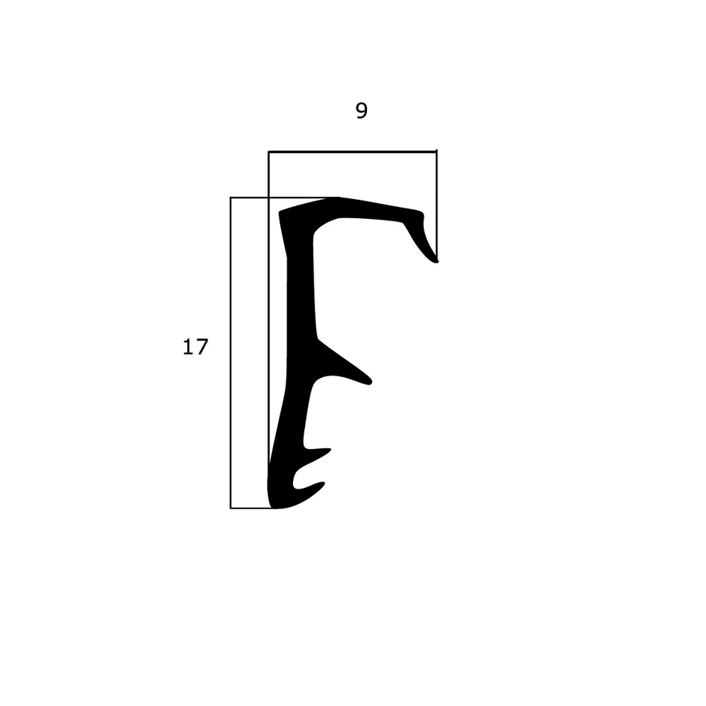 Flügelfalzdichtungen - Flügelfalzdichtung für Holzelemente  | 10 mm Falzhöhe | Farbe: grau