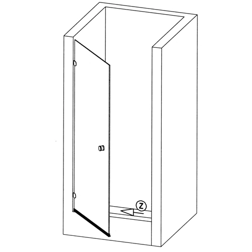 Waagrecht - Duschdichtung mit Rundschlauch | Glasstärke: 6 – 8 mm | Farbe: transparent