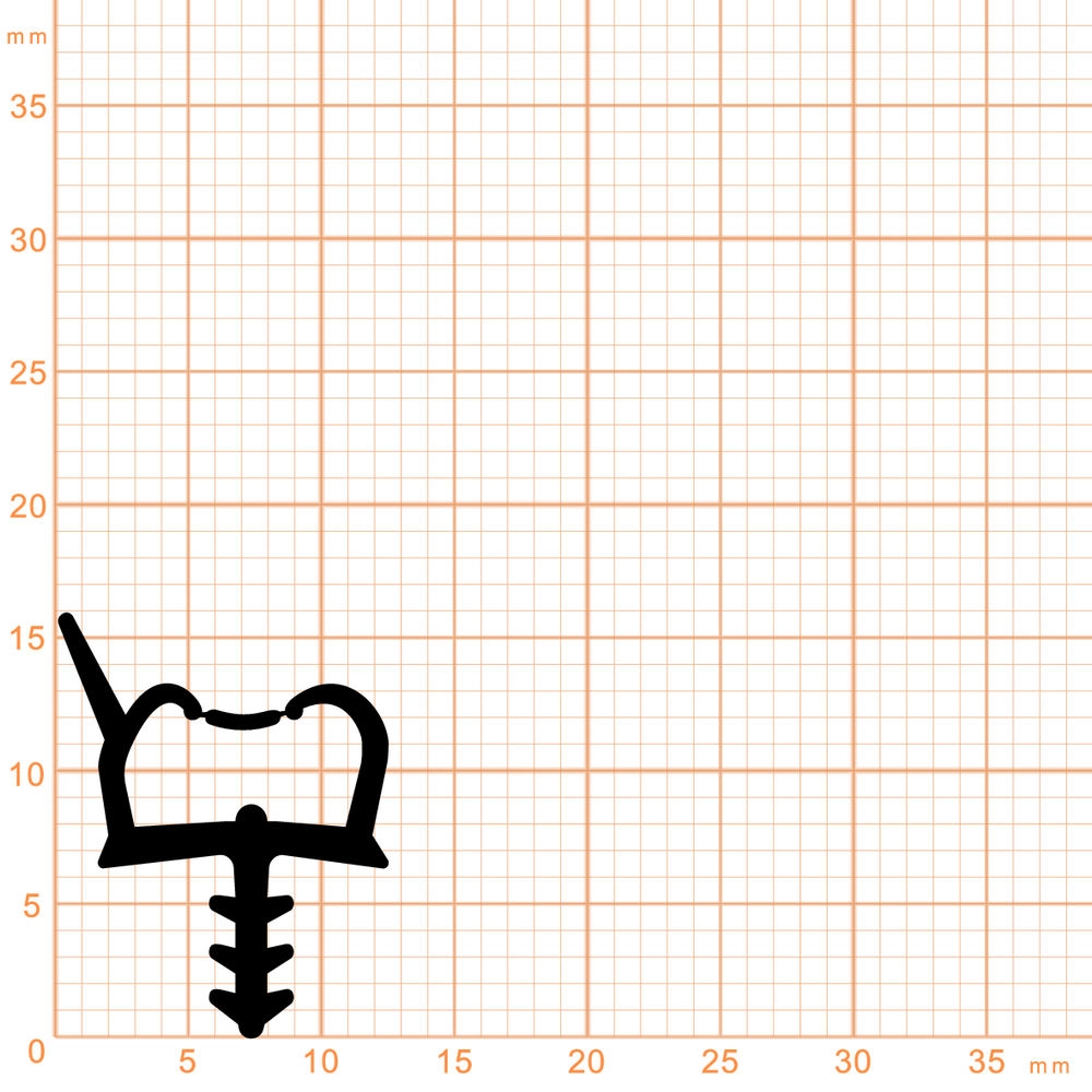 Türrahmen Dichtung - Holzzargendichtung für Holztüren | 16 mm Falzbreite | Farbe: braun