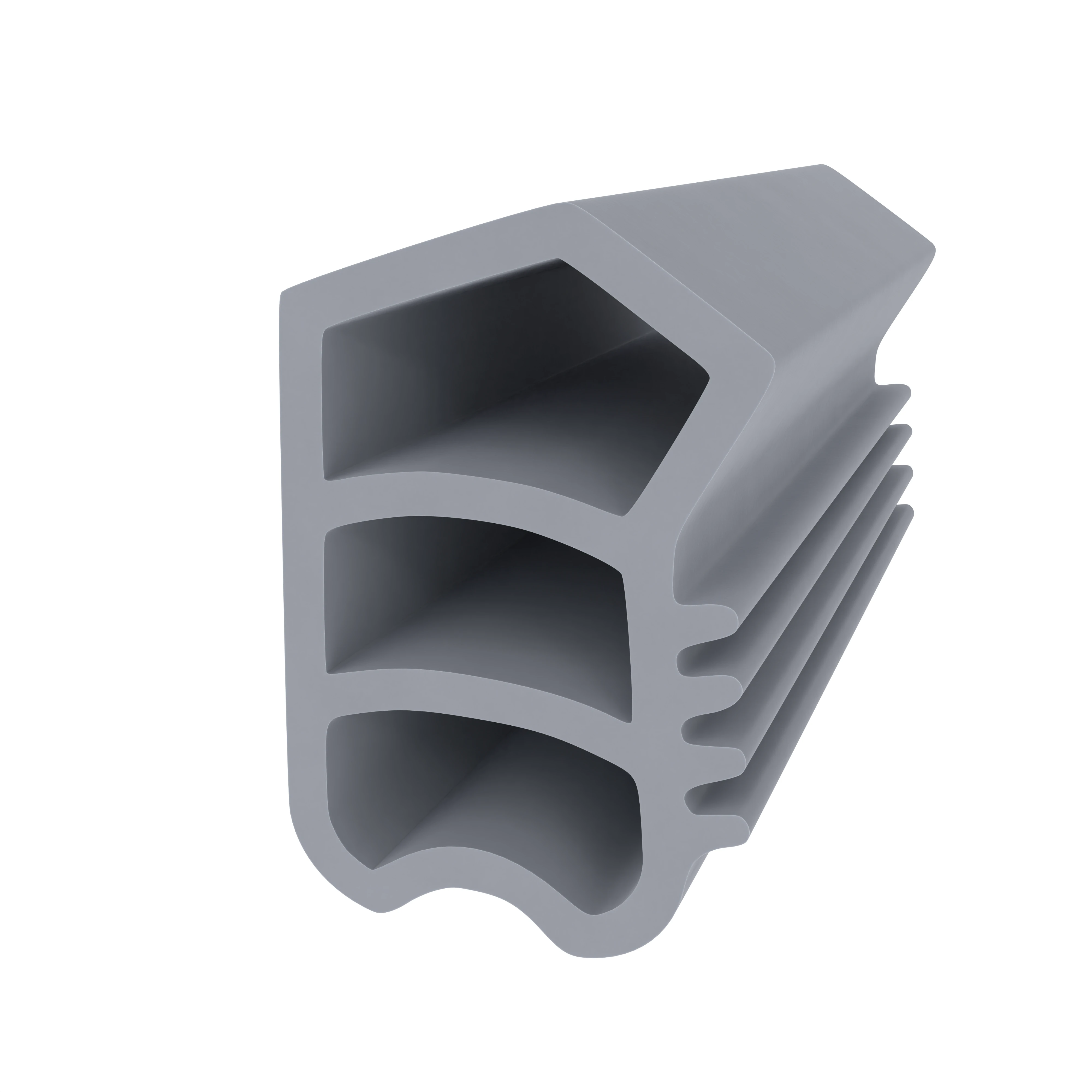 Stahlzargendichtung für Stahltüren | 22 mm Höhe | Farbe: grau