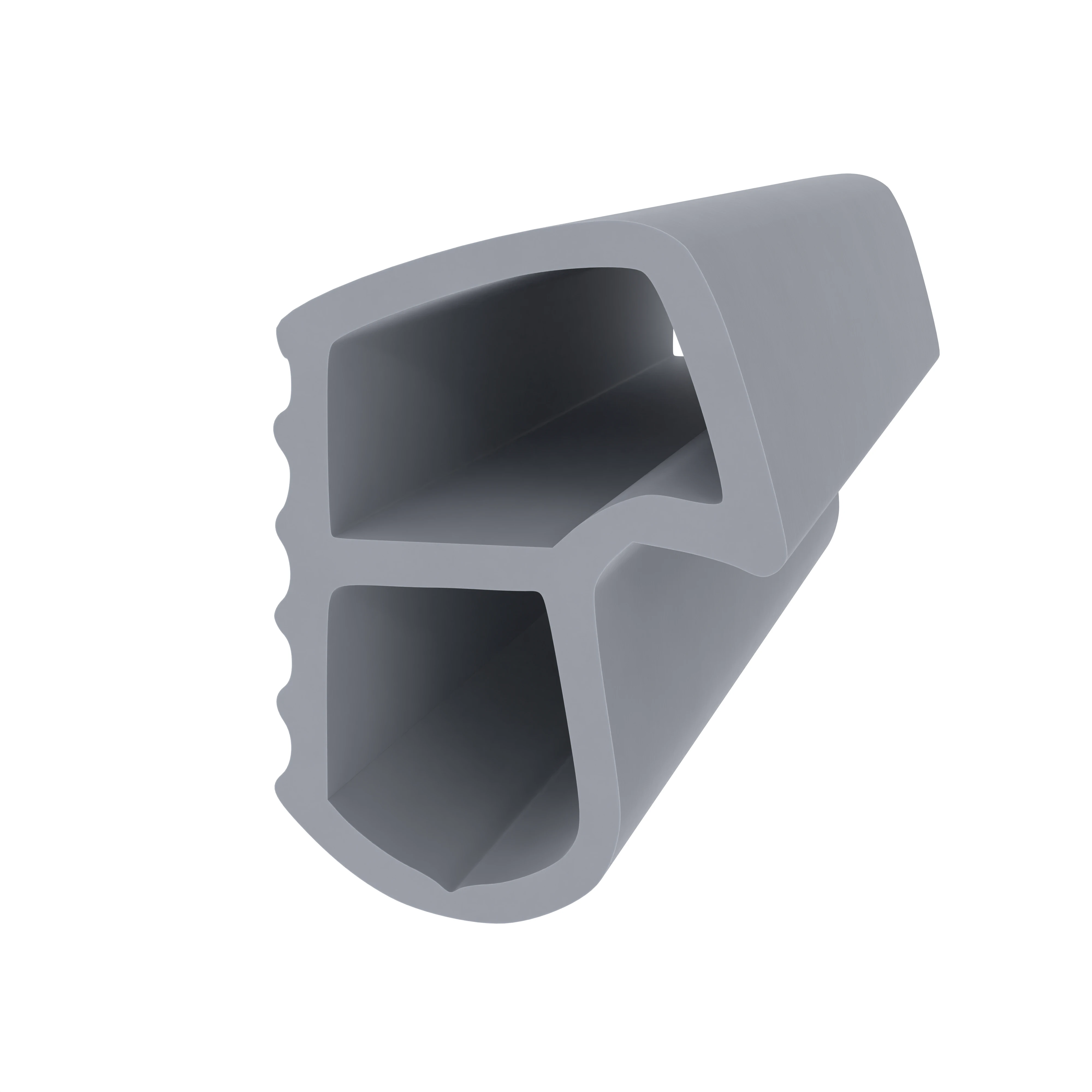 Türrahmen Dichtung - Stahlzargendichtung für Stahlprofile | 13 mm Breite | Farbe: grau