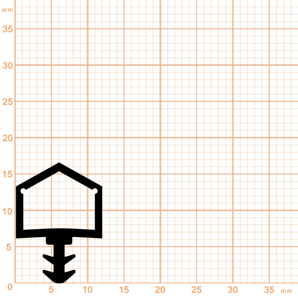 Türrahmen Dichtung - Holzzargendichtung für Haustüren | 9 mm Falzbreite | Farbe: weiß