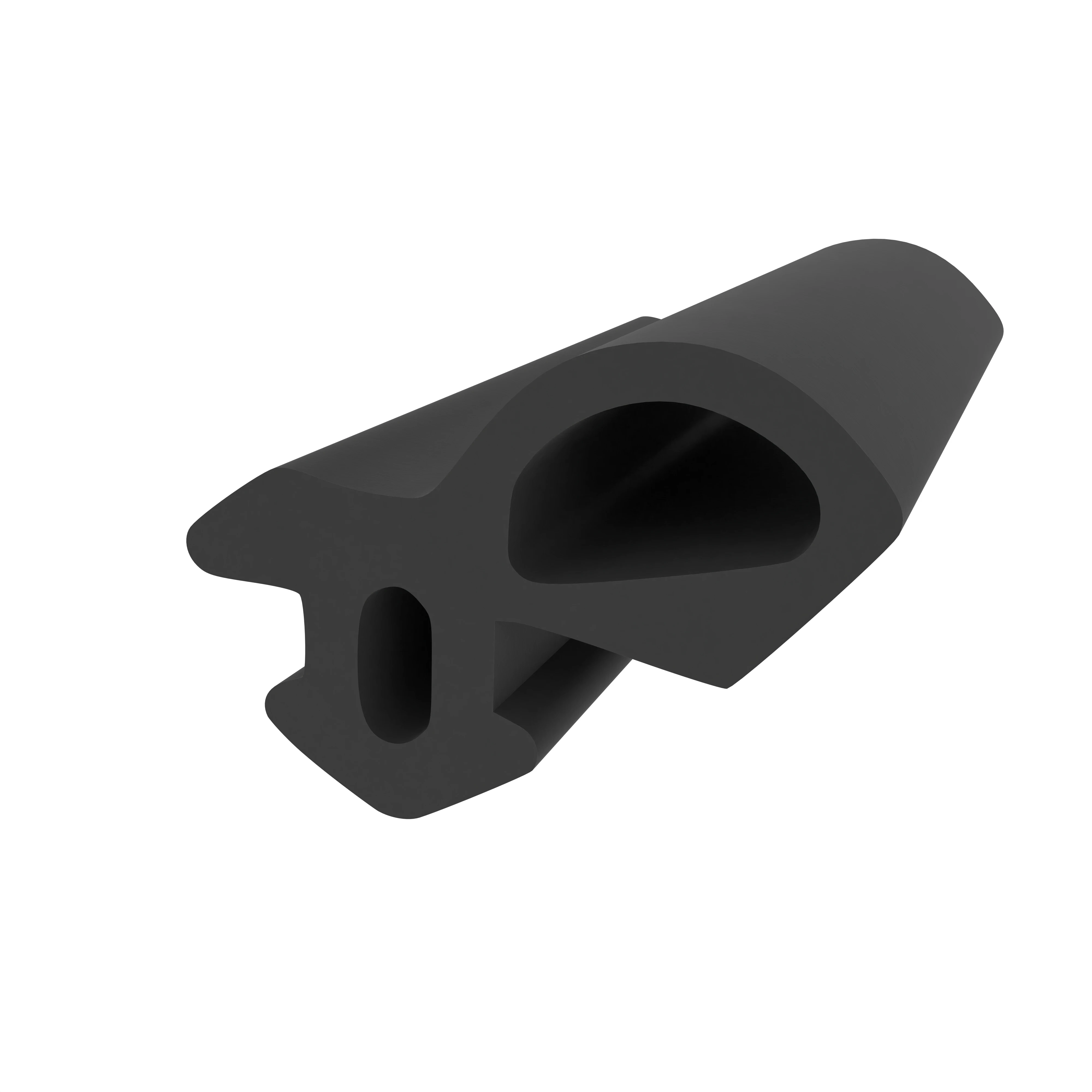 Anschlagdichtung mit Schlauch | 9,5 mm Höhe | Farbe: schwarz  Anschlagdichtung mit Schlauch | 9,5 mm Höhe | Farbe: schwarz