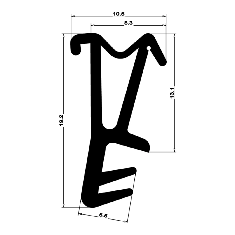 Blendrahmendichtung für Holzelemente | 12 mm Falzhöhe | Farbe: braun