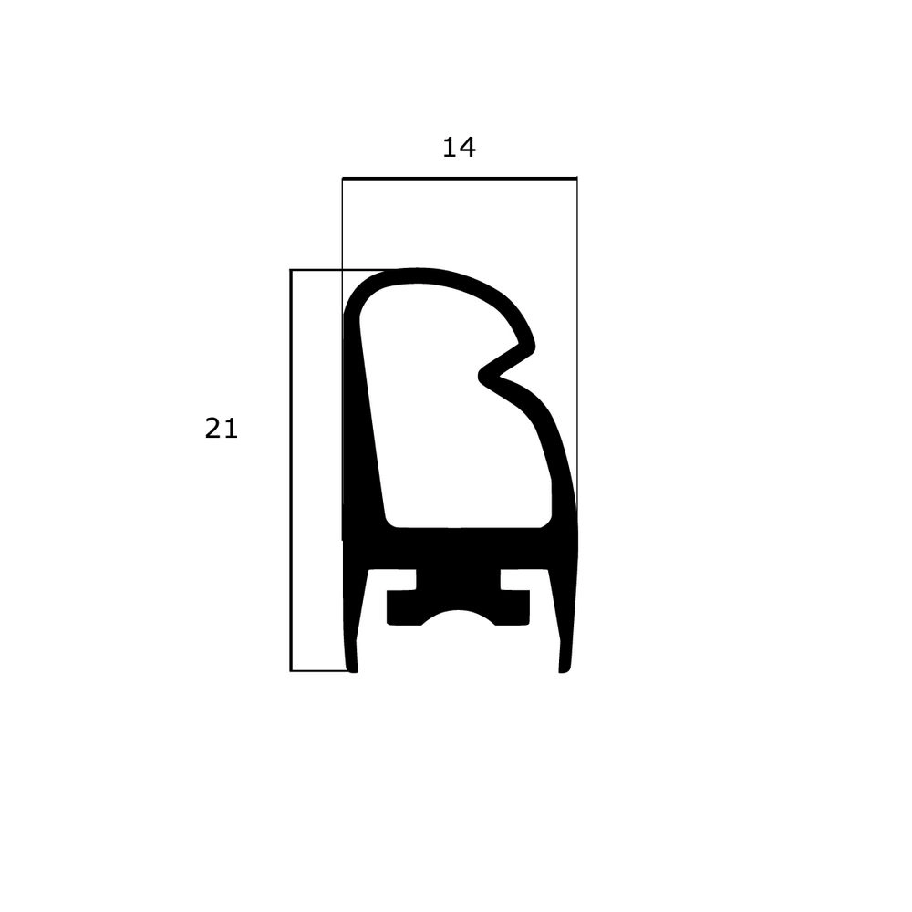 OP-Tür- und Garagentordichtungen - Bodendichtung für Novoferm Sektionaltore (F0691) in schwarz