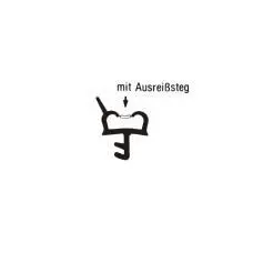 Türrahmen Dichtung - Holzzargendichtung für Holztüren | 12 mm Falzbreite | Farbe: braun